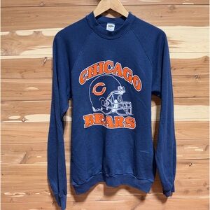 VTG 80’s/90’s Chicago Bears NFL Football Navy Sweatshirt Women’s XL / L/M Men’s